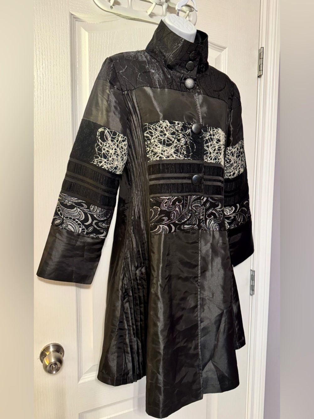 Lindi Textured Couture-Inspired Coat | Sculptural Patchwork | Small | Immaculate